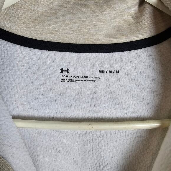 Under Armour Pullover Mens M Cream/tan 1/2 Zip‎ Fleece - Picture 3 of 7